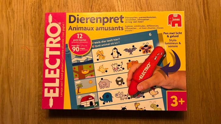 Jumbo Electro Dierenpret, Hobby en Vrije tijd, Gezelschapsspellen | Kaartspellen, Gebruikt, Een of twee spelers, Ophalen of Verzenden