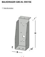 13 stuks balkdrager met lip 59 x 156 GBS, Doe-het-zelf en Verbouw, Ophalen, Zo goed als nieuw