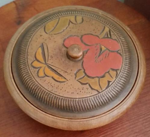 Amsterdamse school dekseldoosje (batik stijl) 1920, Antiek en Kunst, Antiek | Woonaccessoires, Ophalen of Verzenden