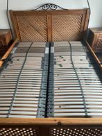 Ledikant 2-persoons met electrische bodems, Ophalen, Bruin, Tweepersoons, 200 cm