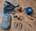 Klimgordel, ATC, 3 carabiners, pofzak en borstel, Verzenden, Gebruikt, Klimsport-accessoire