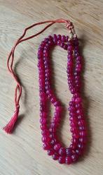 Prachtige Rode Kralen Ketting, Sieraden, Tassen en Uiterlijk, Kettingen, Verzenden, Zo goed als nieuw, Steen of Mineraal, Met edelsteen