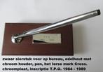 mooi edelhouten bureau blok met pen van het merk Cross, Verzamelen, Pennenverzamelingen, Ophalen of Verzenden, Zo goed als nieuw