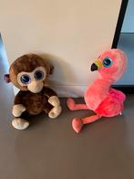 Ty knuffels 40/45 cm groot Flamingo en Aap, Kinderen en Baby's, Speelgoed | Knuffels en Pluche, Ophalen, Zo goed als nieuw, Overige typen
