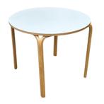 Vintage Eettafel Rond Ovaal Artek Aalto Stijl Design, 100 tot 150 cm, Teakhout, Gebruikt, Vintage