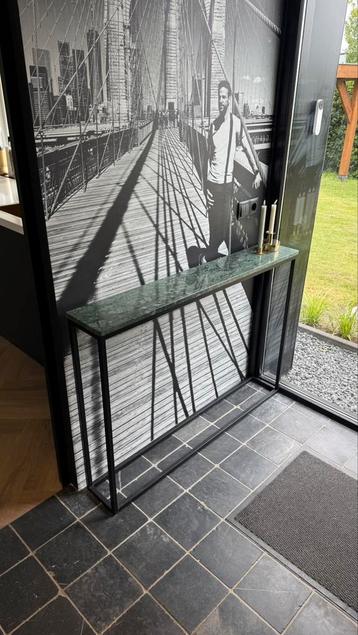 Loods5 sidetable haltafel consoletafel marmer groen120x20x85 beschikbaar voor biedingen