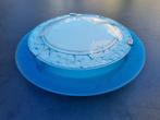 Plafonniere (blauw), Ophalen, Zo goed als nieuw, Glas