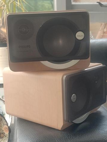 Philips MCD370/01 Boekenplank Speakers - Set beschikbaar voor biedingen