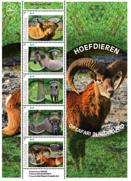 Jaar 2024 NVPH nnb Op safari in Nederland Hoefdieren., Postzegels en Munten, Postzegels | Nederland, Postfris, Na 1940, Ophalen of Verzenden