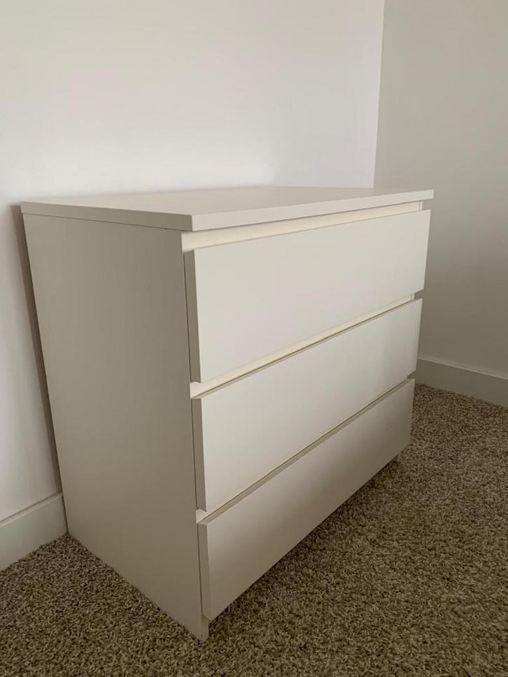 Ikea malm ladekast wit, Huis en Inrichting, Kasten | Ladekasten, Zo goed als nieuw, Minder dan 100 cm, 50 tot 100 cm, 25 tot 50 cm