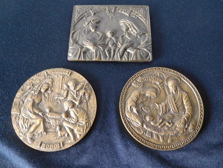 Vintage Brons Medaille set uit Portugal 3x uit 1981,1988 en, Antiek en Kunst, Antiek | Koper en Brons, Brons, Ophalen