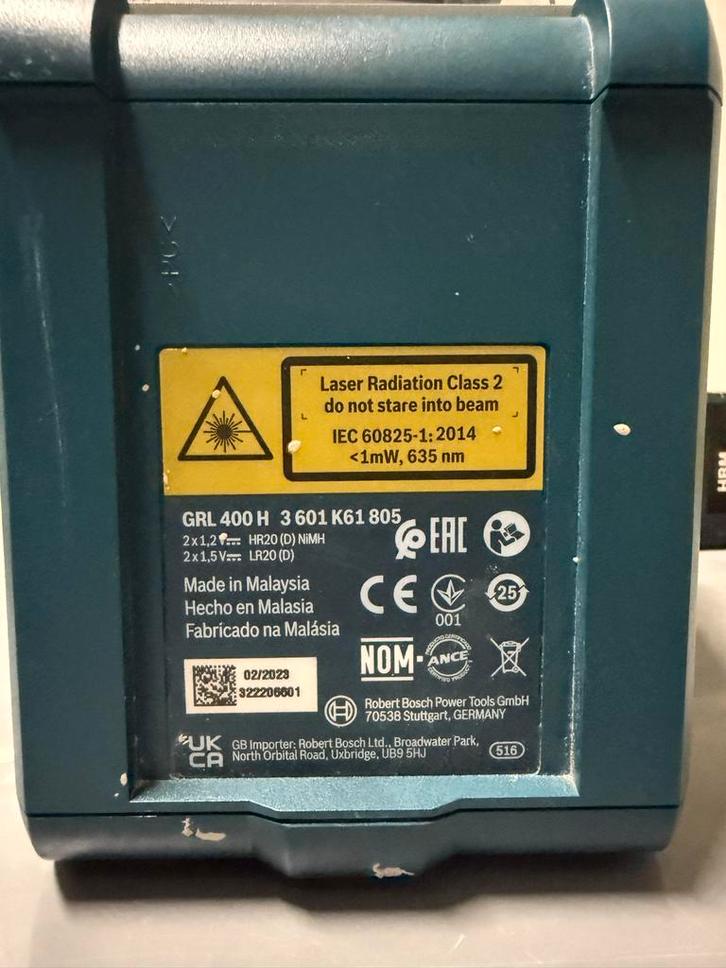 Bosch GRL 400H Roterende Laser + Statief - Goede Staat, Doe-het-zelf en Verbouw, Meetapparatuur, Gebruikt, Licht, Ophalen of Verzenden