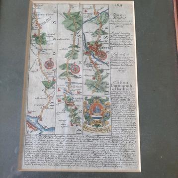 4 landkaarten uit Britannia Depicta. Emanuel Bowen. beschikbaar voor biedingen