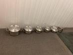 6 Tip Culinair pannen, Huis en Inrichting, Ophalen, Gebruikt, Rvs, Kookpan of Snelkookpan