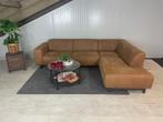GRATIS LEVERING Hoekbank Cognac 275x205 GEREINIGD, Huis en Inrichting, Banken | Bankstellen, 250 tot 300 cm, Stof, Hoekbank, Ophalen of Verzenden