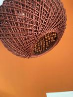 Vintage jaren 70 bol hanglamp, Ophalen, Retro midcentury jaren 80 boho, Gebruikt, Bruin