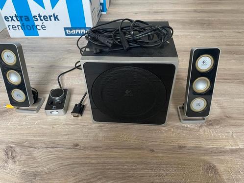 Logitech Z-4, Computers en Software, Pc speakers, Zo goed als nieuw, Audiokanaal 2.1, Ophalen