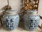 2 grote antieke Chinese dekselpotten ., Antiek en Kunst, Antiek | Vazen, Ophalen