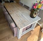 Eettafel met stoelen, Ophalen, Gebruikt, 200 cm of meer, 50 tot 100 cm