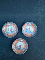 3 x lange lijs schoteltjes chinees porselein 18e, Antiek en Kunst, Antiek | Porselein, Ophalen of Verzenden