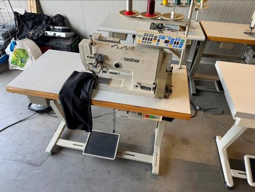 Industriele naaimachine brother dubbel naald 6,4mm automaat, Hobby en Vrije tijd, Naaimachines en Toebehoren, Zo goed als nieuw