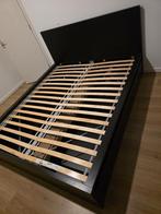 Ikea Malm zwart bedframe met lattenbodem, Huis en Inrichting, Slaapkamer | Bedden, Ophalen, Zwart, Tweepersoons, Zo goed als nieuw