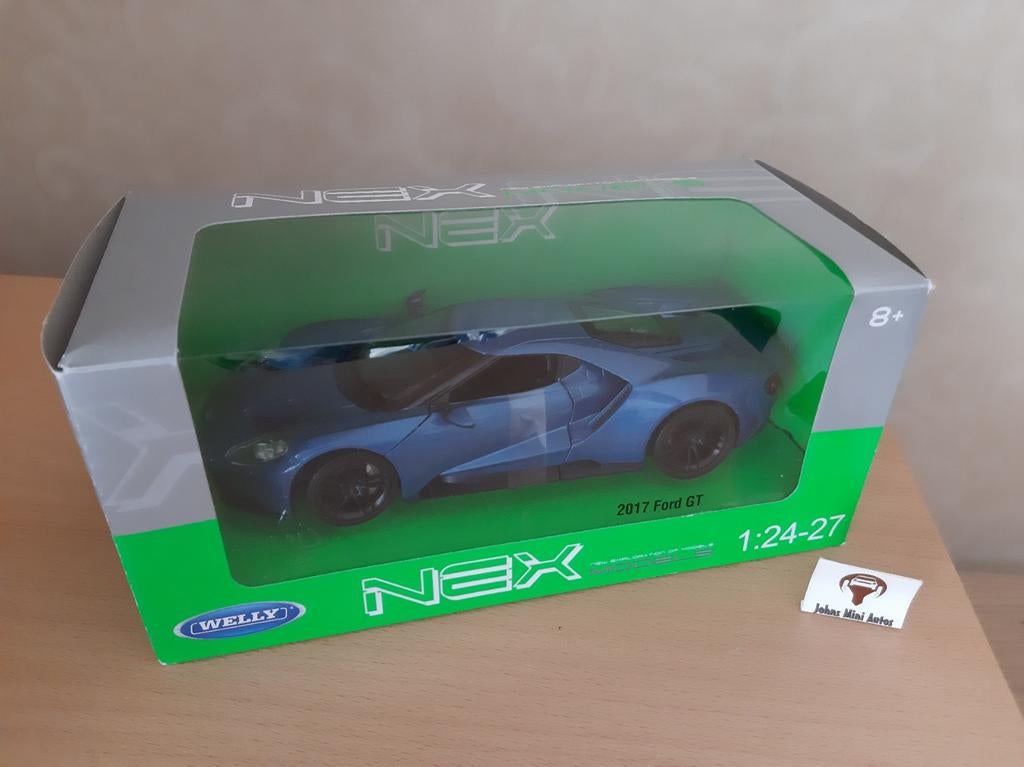 Ford GT blauw-metallic 2017 van Welly 1:24, Auto, Nieuw, Ophalen of Verzenden, Welly