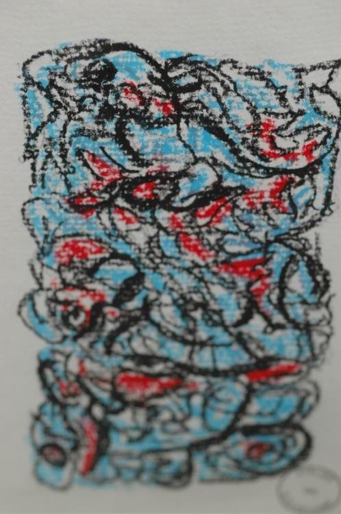 mooie krijttekening Theo Wolvecamp, Antiek en Kunst, Kunst | Schilderijen | Modern, Ophalen of Verzenden