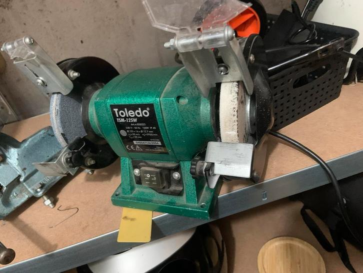 Toledo TSM-125W  werkbankslijper /Schuurmachine, Doe-het-zelf en Verbouw, Gereedschap | Overige machines, Ophalen of Verzenden