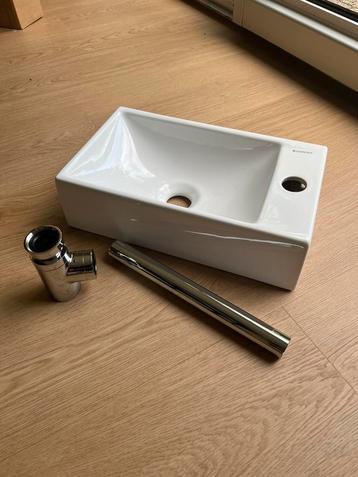 Geberit Diedro fontein/wasbak inclusief design sifon, Nieuw! beschikbaar voor biedingen
