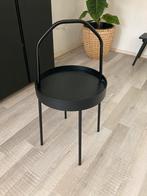 Zwarte bijzettafel van IKEA, Ophalen, Minder dan 55 cm, Rond, Zo goed als nieuw