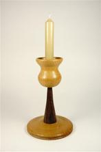 Vintage houten kandelaar, Antiek en Kunst, Antiek | Kandelaars, Ophalen of Verzenden, Overige materialen