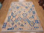 Prachtige handgeweven oosterse kelim 250x188, Huis en Inrichting, Stoffering | Tapijten en Kleden, Info@SlatsAntiek.nl, Crème