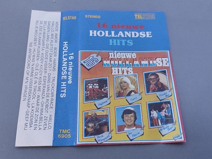 16 NIEUWE HOLLANDSE HITS (CASSETTEBANDJE), Cd's en Dvd's, Cassettebandjes, Zo goed als nieuw, Origineel, Nederlandstalig, 1 bandje