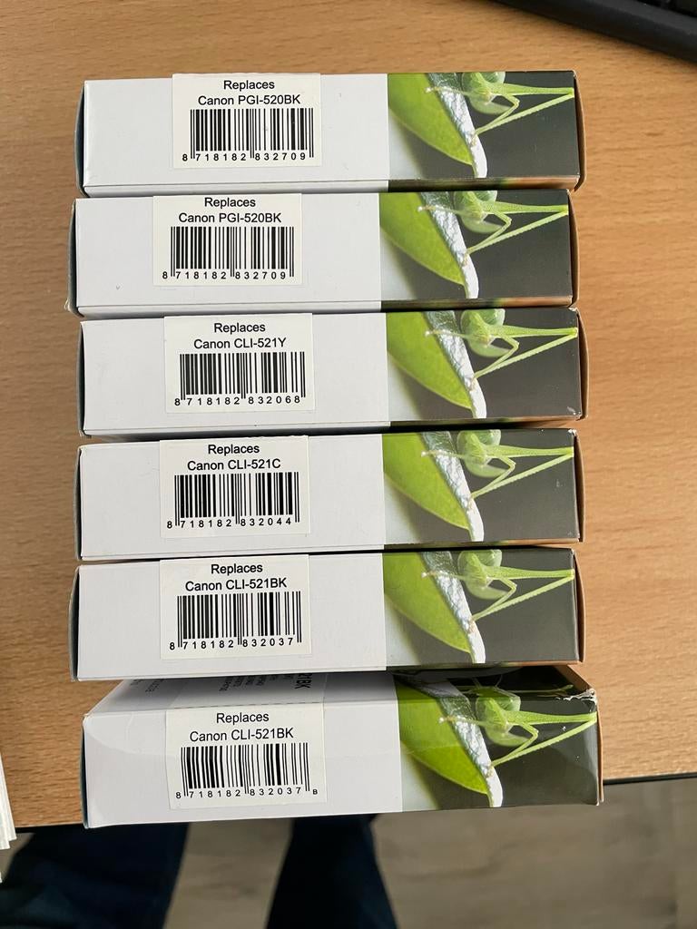 Canon Pixma Cartridges - PGI-520 & CLI-521, Computers en Software, Printerbenodigdheden, Nieuw, Cartridge, Ophalen of Verzenden