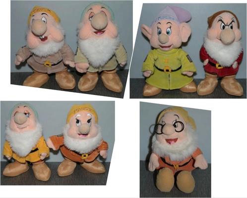 Disney Sneeuwwitje en de zeven dwergen seven dwarfs knuffels, Verzamelen, Disney, Zo goed als nieuw, Knuffel, Sneeuwwitje of Doornroosje