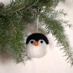 Vilten kerstbal winterdier pinguïn kado sinterklaas kerst, -, -, Nieuw, Ophalen of Verzenden