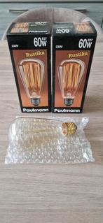 2x Paulmann Rustika  kooldraadlamp Gloeilamp 60W E27, Ophalen of Verzenden, Nieuw, E27 (groot), Gloeilamp
