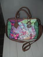 Desigual Bols Bowling Peacock Crossbody tas broderie Boho, Overige merken, Ophalen of Verzenden, Zo goed als nieuw