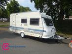 Hobby De luxe 440SF Met Brede Keuken +Vast Bed en Treinzit, Caravans en Kamperen, Hobby, Bedrijf, Schokbreker, 6 tot 7 meter