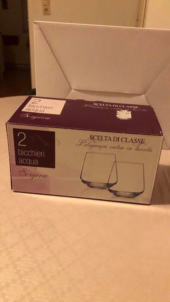 Scelta Di Classe, verpakking van 2 kristallen glazen 290 ml, Ophalen of Verzenden, Nieuw, Waterglas