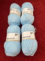 Supersoft wol lichtblauw zeeman 4x, Hobby en Vrije tijd, Breien en Haken, Ophalen of Verzenden, Nieuw, Breien of Haken, Wol of Garen