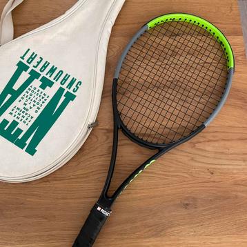 Tennisracket Wilson Blade 101 v7 Zwart-Groen - Als nieuw beschikbaar voor biedingen
