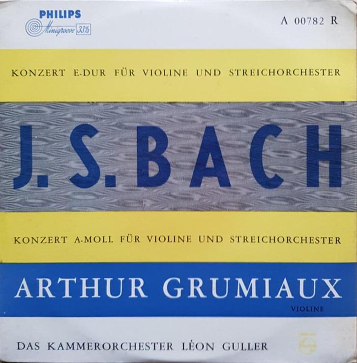 Bach Arthur Grumiaux – Violinkonzert E-Dur  A-Moll, Cd's en Dvd's, Vinyl | Klassiek, Zo goed als nieuw, Barok, Overige typen, 10 inch