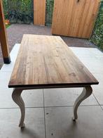 Tiek tafel stijl Riviera Maison, Huis en Inrichting, Tafels | Eettafels, Ophalen, Gebruikt, Teakhout, 50 tot 100 cm