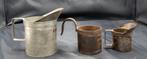 Diverse maatbekers IJzer, Antiek en Kunst, Antiek | Tin, Ophalen of Verzenden