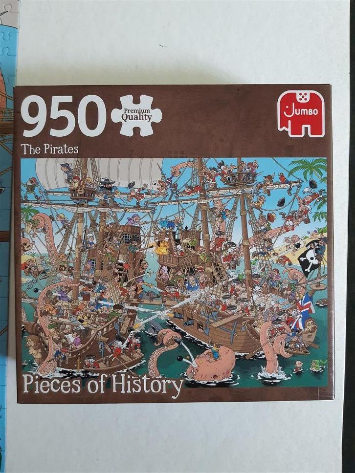 Jumbo Pieces of History The pirates 950 stukjes, Hobby en Vrije tijd, Denksport en Puzzels, Gebruikt, Legpuzzel, 500 t/m 1500 stukjes