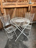 Gietijzer tuinset, 2 zitplaatsen, Overige materialen, Gebruikt, Ophalen of Verzenden