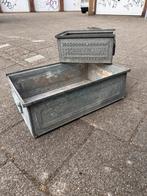 Vintage metalen bakken, Huis en Inrichting, Woonaccessoires | Kisten, Ophalen, Gebruikt, Minder dan 50 cm