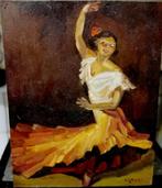 Kees Maks ﻿﻿'' danseres '' olieverf op paneel 18 x 26cm, Antiek en Kunst, Verzenden